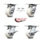 Service Caster 4 Inch Nylon Swivel Caster Swivel Locks 2 Brakes, 2PK SCC-35S420-NYR-BSL-2-SLB-2 - alternate 4